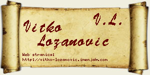 Vitko Lozanović vizit kartica